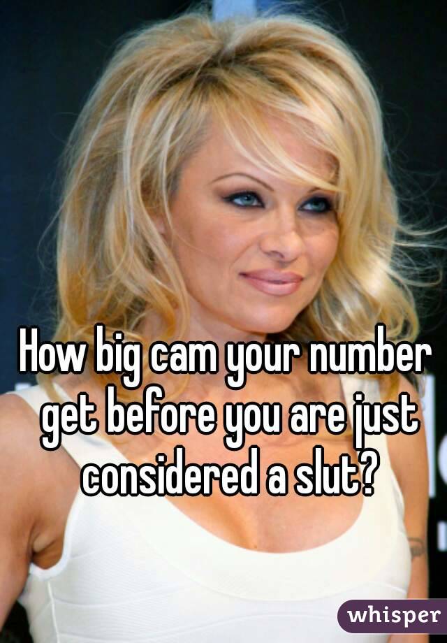 How big cam your number get before you are just considered a slut?