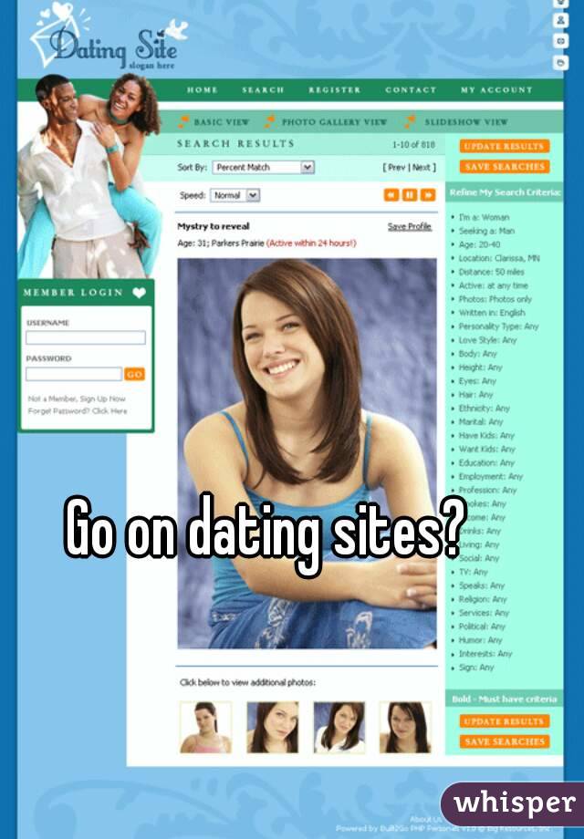 Go on dating sites? 