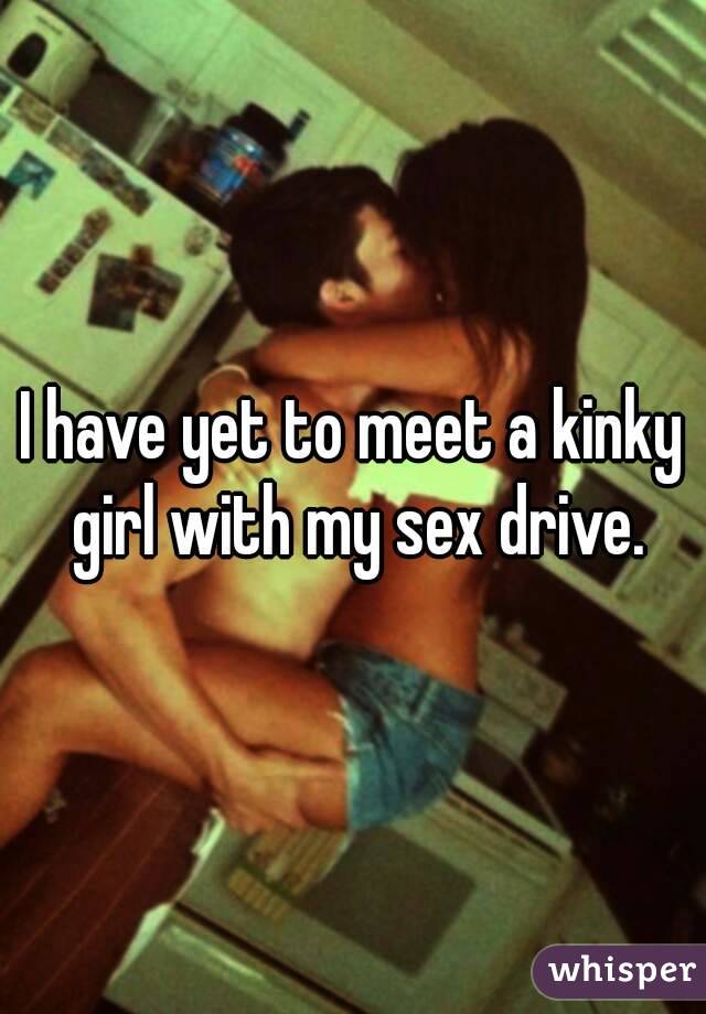 I have yet to meet a kinky girl with my sex drive.