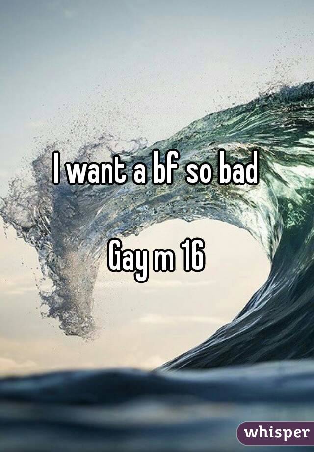 I want a bf so bad

Gay m 16