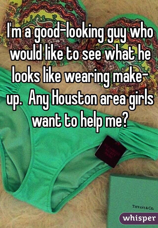 I'm a good-looking guy who would like to see what he looks like wearing make-up.  Any Houston area girls want to help me?