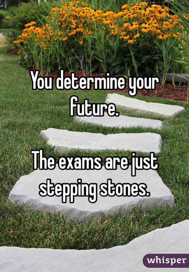 You determine your future. 

The exams are just stepping stones.