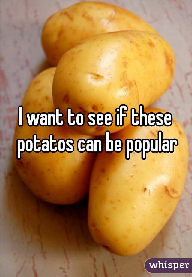 I want to see if these potatos can be popular