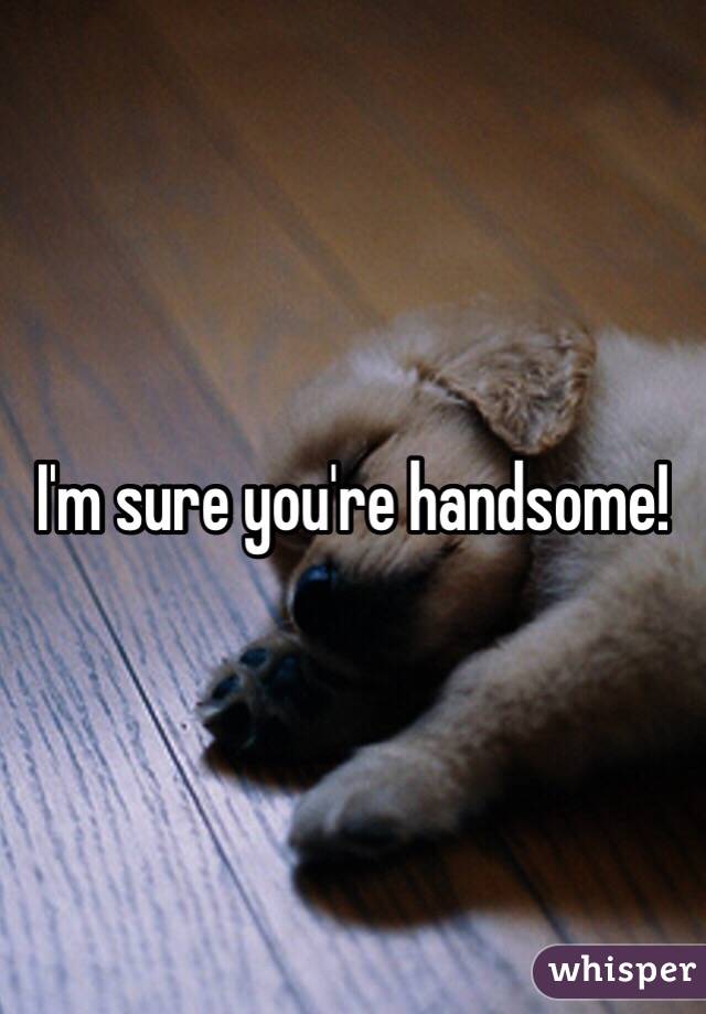 I'm sure you're handsome!