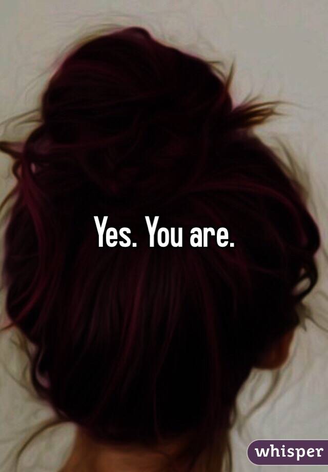 Yes. You are. 