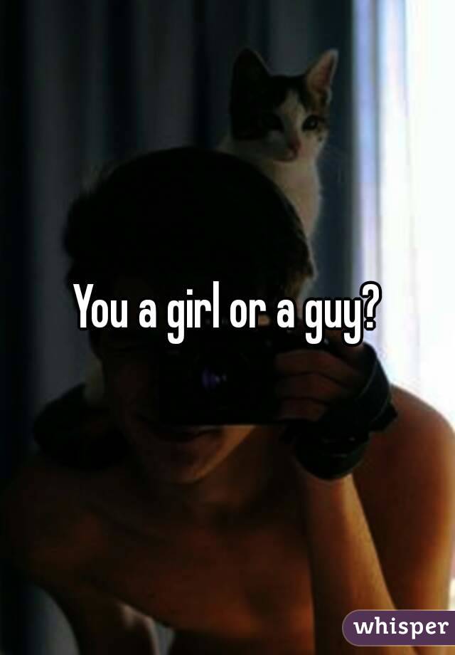 You a girl or a guy?