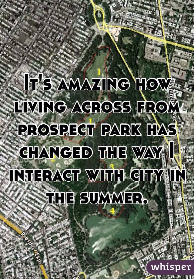 It's amazing how living across from prospect park has changed the way I interact with city in the summer.