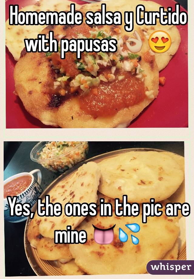 Homemade salsa y Curtido with papusas 👌🏼😍





Yes, the ones in the pic are mine 👅💦