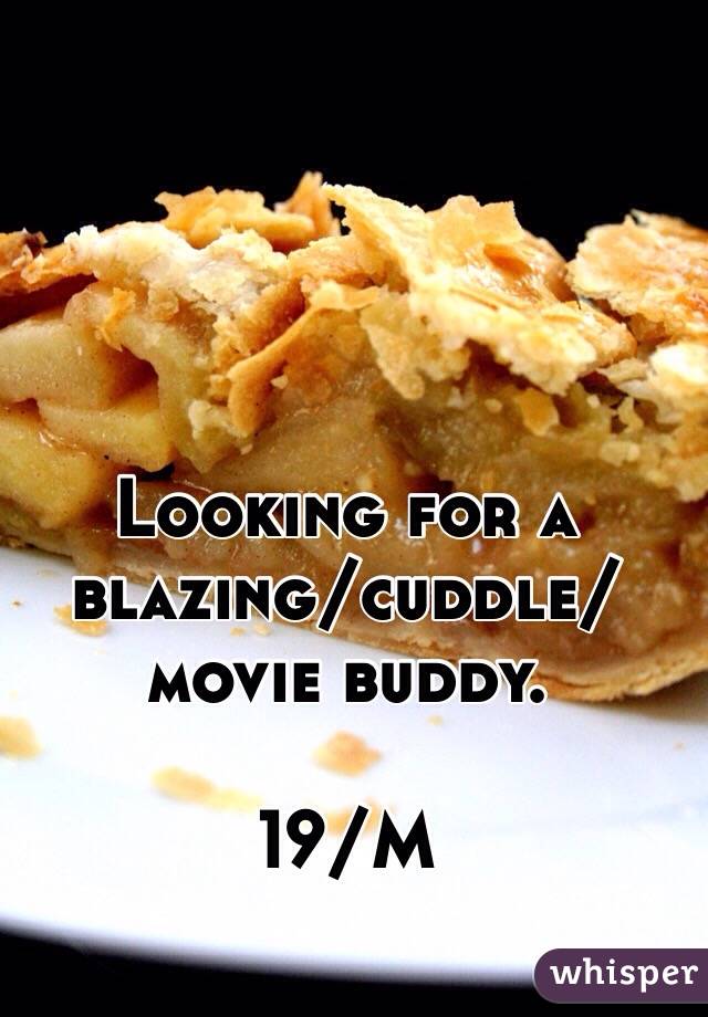 Looking for a blazing/cuddle/movie buddy.

19/M