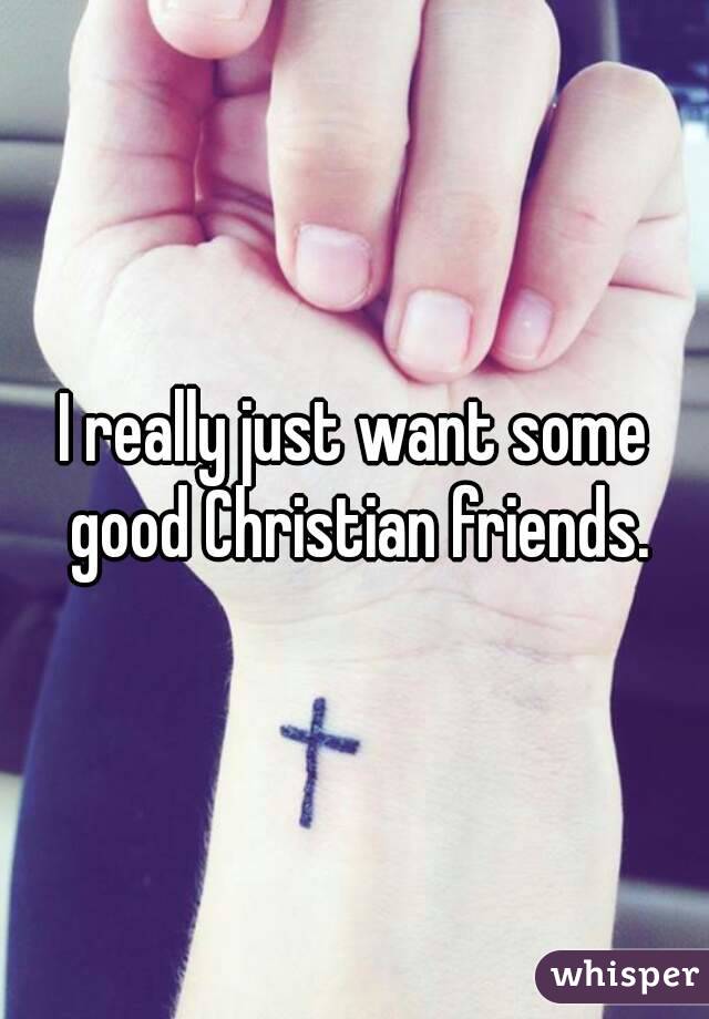 I really just want some good Christian friends.
