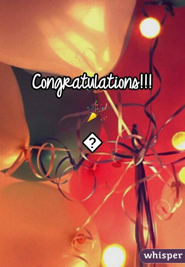 Congratulations!!! 🎉🎉