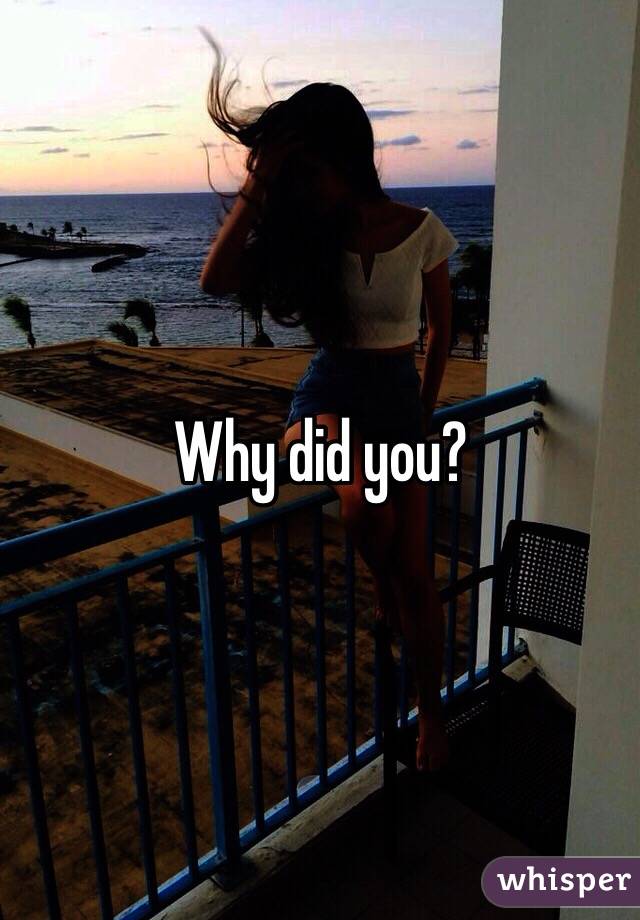 Why did you?