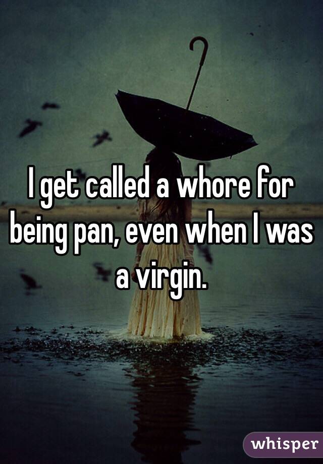 I get called a whore for being pan, even when I was a virgin.