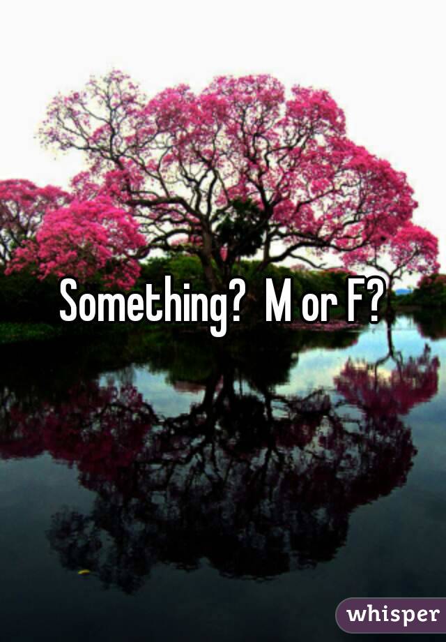 Something?  M or F?