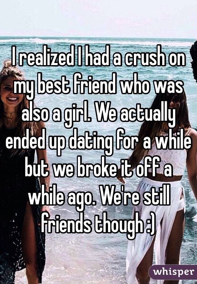 I realized I had a crush on my best friend who was also a girl. We actually ended up dating for a while but we broke it off a while ago. We're still friends though :)