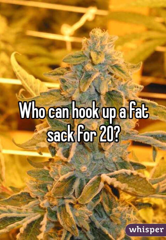 Who can hook up a fat sack for 20?
