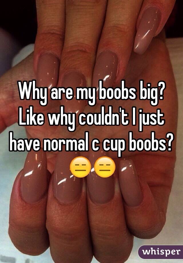 Why are my boobs big? Like why couldn't I just have normal c cup boobs?
😑😑