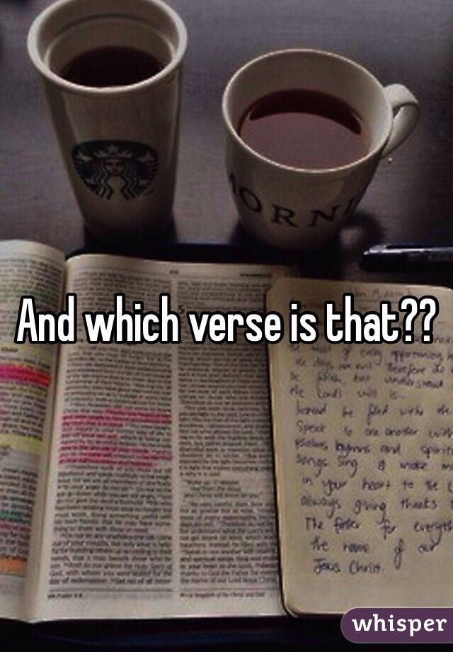 And which verse is that??