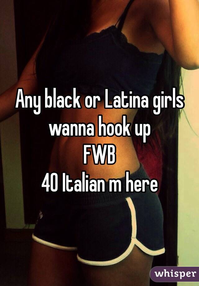 Any black or Latina girls wanna hook up
FWB
40 Italian m here 