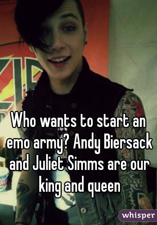 Who wants to start an emo army? Andy Biersack and Juliet Simms are our king and queen