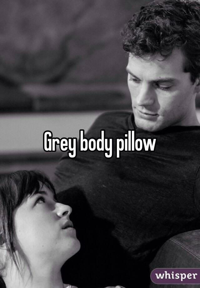 Grey body pillow