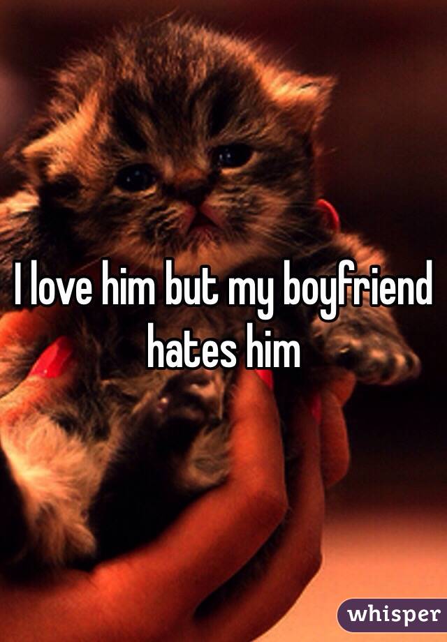 I love him but my boyfriend hates him