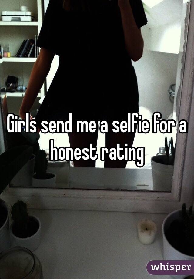 Girls send me a selfie for a honest rating 