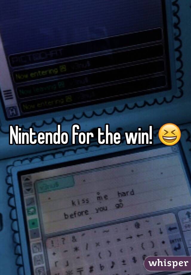 Nintendo for the win! 😆