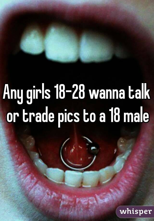 Any girls 18-28 wanna talk or trade pics to a 18 male