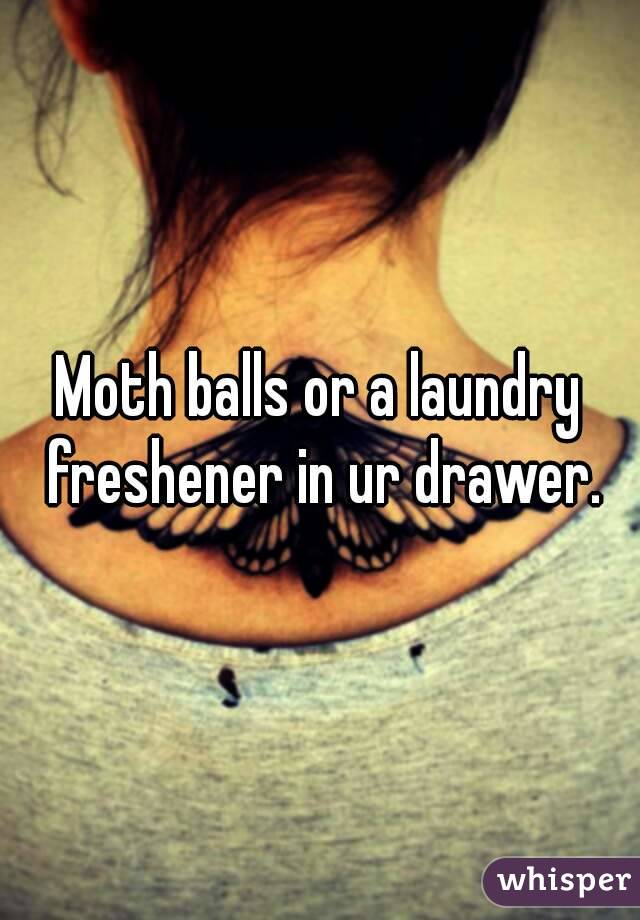 Moth balls or a laundry freshener in ur drawer.