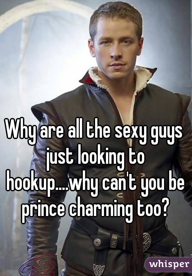 Why are all the sexy guys just looking to hookup....why can't you be prince charming too?