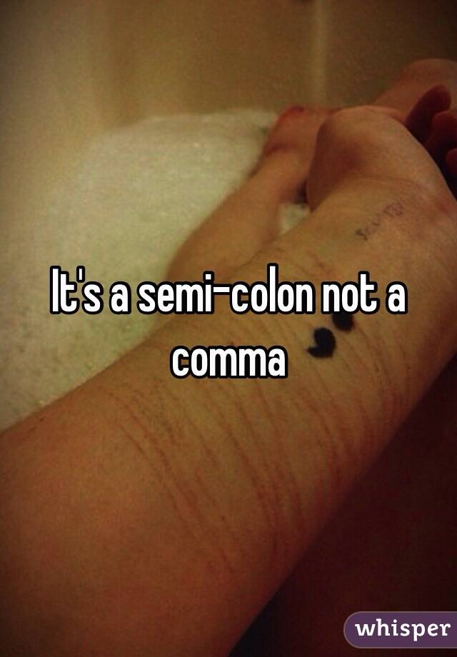 It's a semi-colon not a comma 