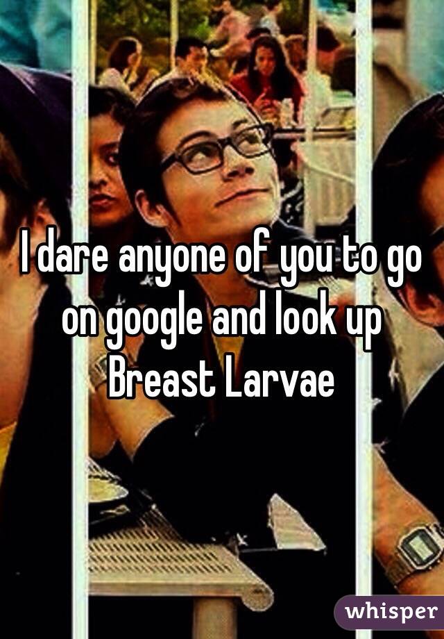 I dare anyone of you to go on google and look up Breast Larvae