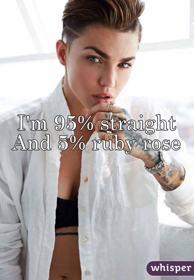 I'm 95% straight
And 5% ruby rose