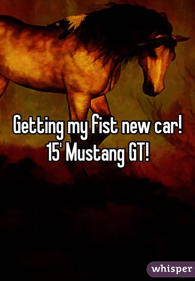 Getting my fist new car! 15' Mustang GT! 