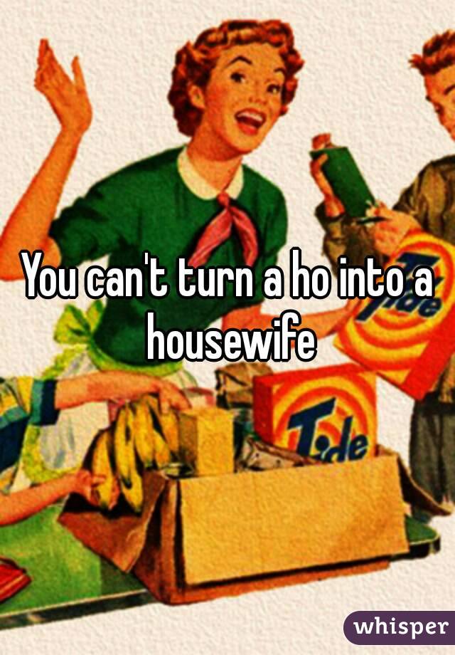 You can't turn a ho into a housewife