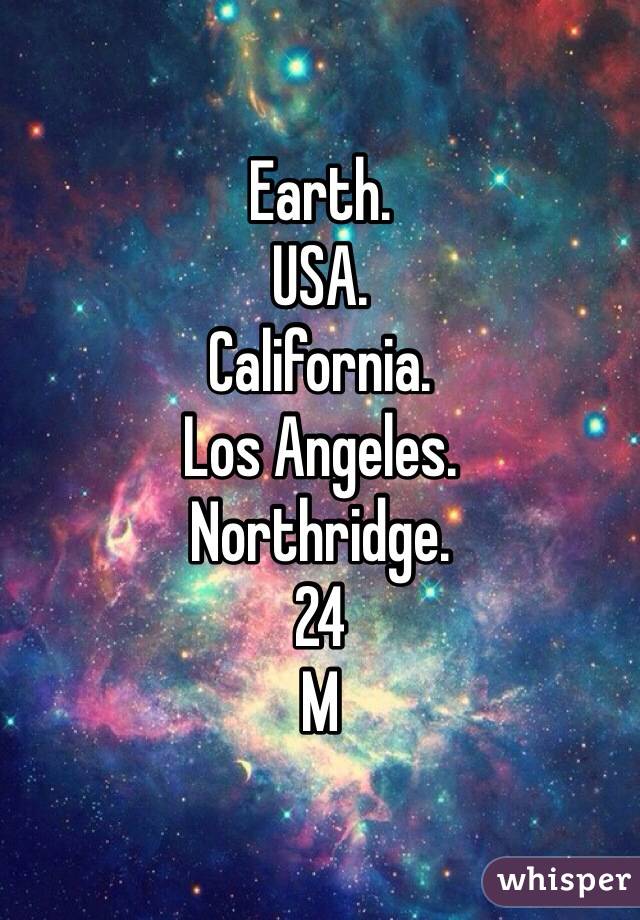 Earth.
USA. 
California. 
Los Angeles. 
Northridge. 
24 
M