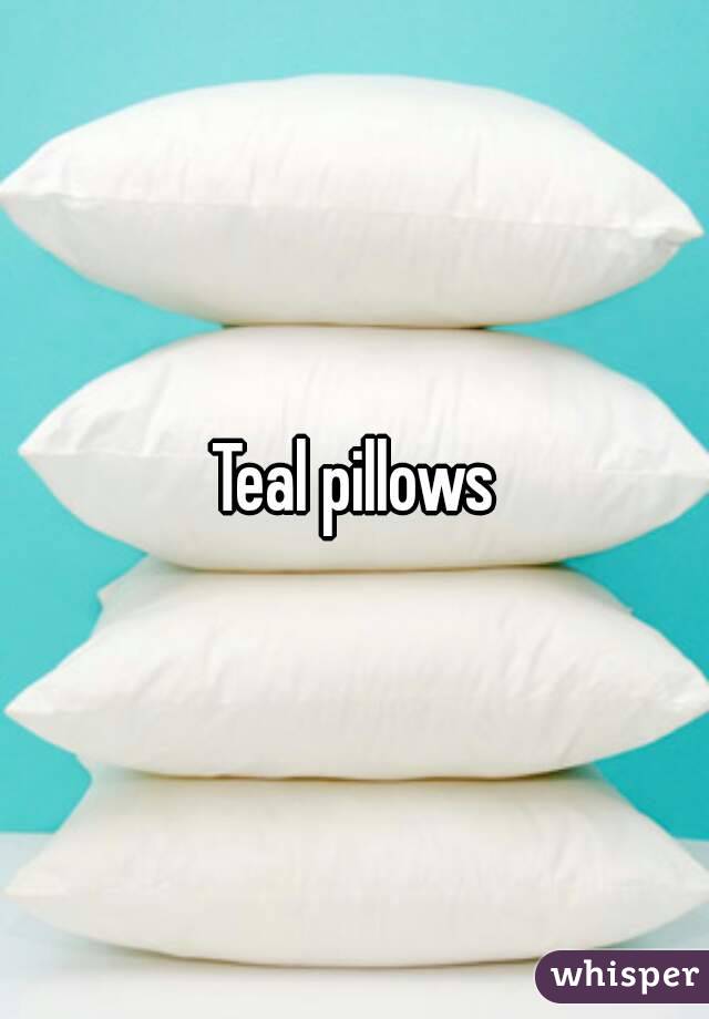 Teal pillows