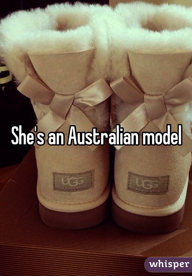 She's an Australian model 