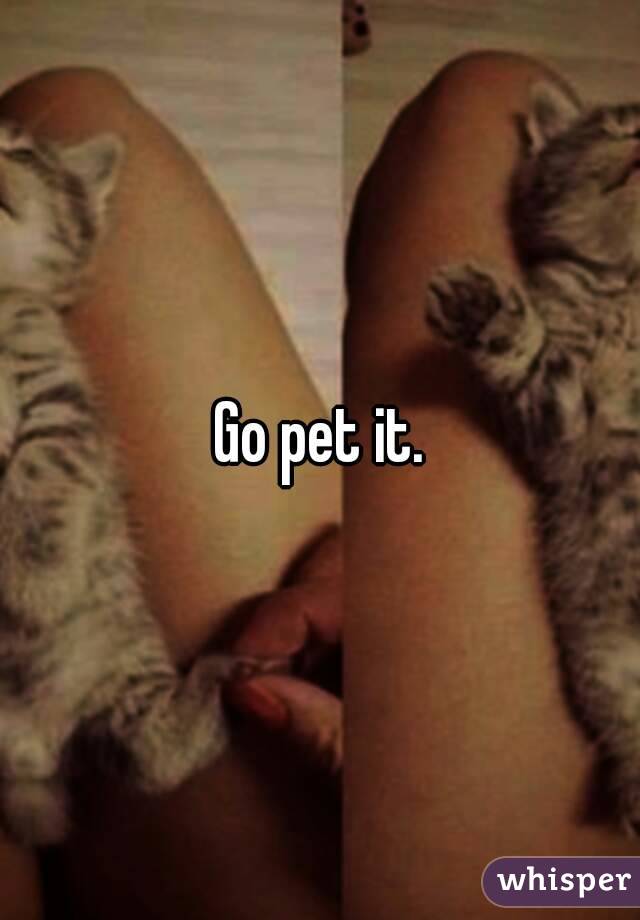 Go pet it.