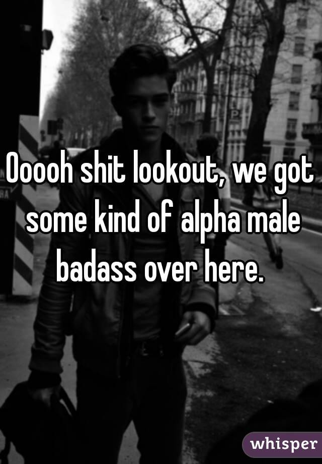 Ooooh shit lookout, we got some kind of alpha male badass over here. 