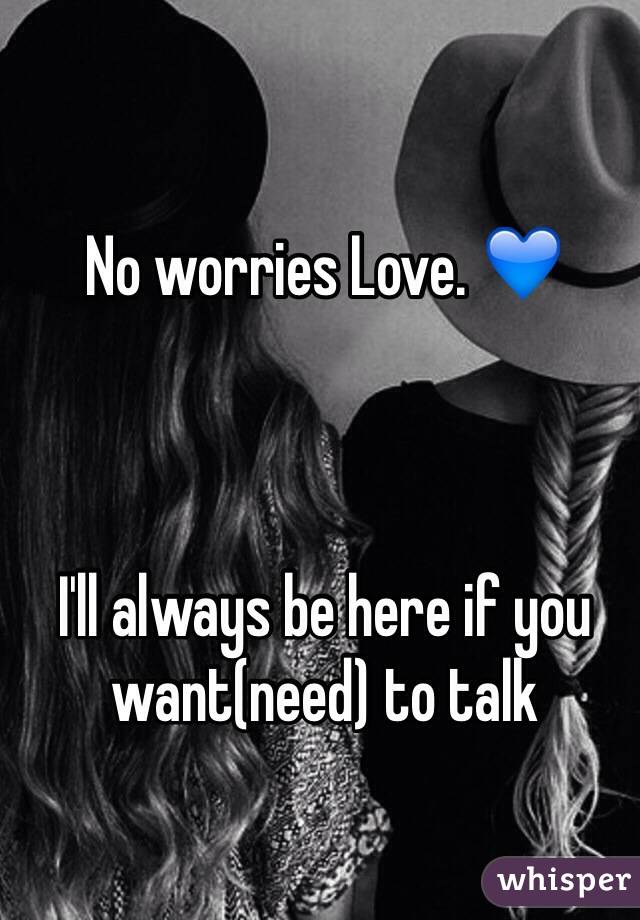 No worries Love. 💙



I'll always be here if you want(need) to talk