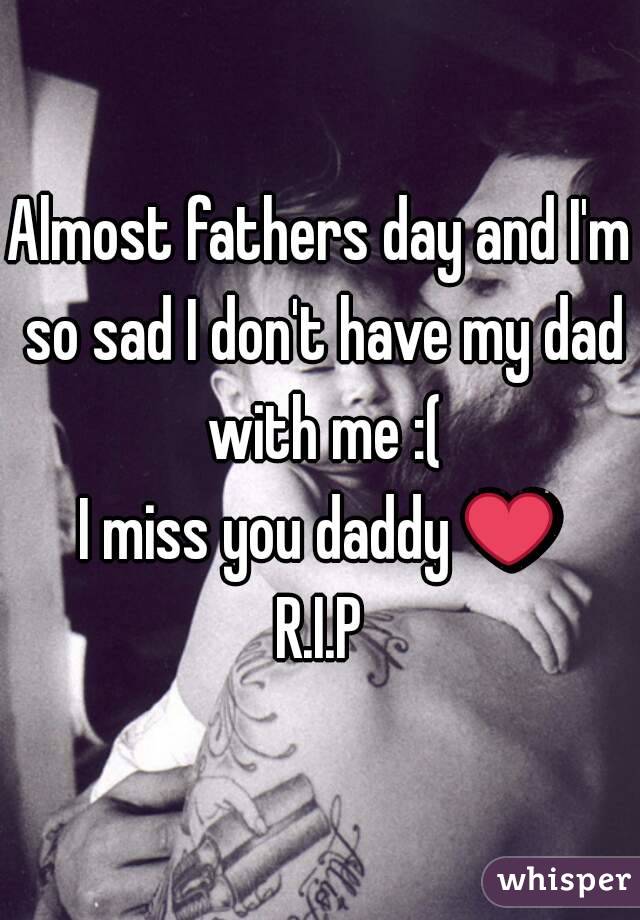 Almost fathers day and I'm so sad I don't have my dad with me :(
I miss you daddy ❤
R.I.P