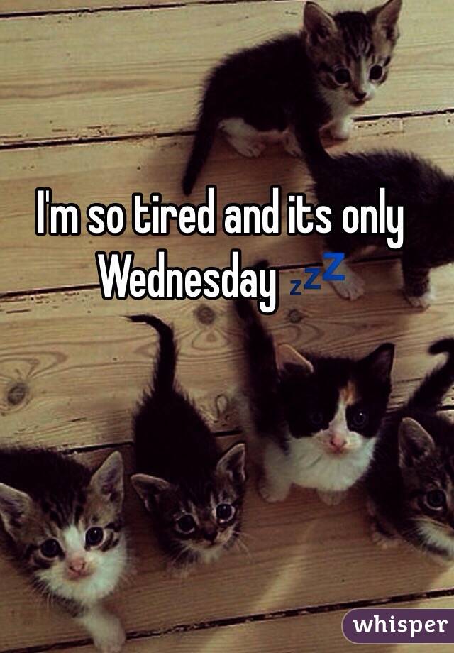  I'm so tired and its only  Wednesday 💤