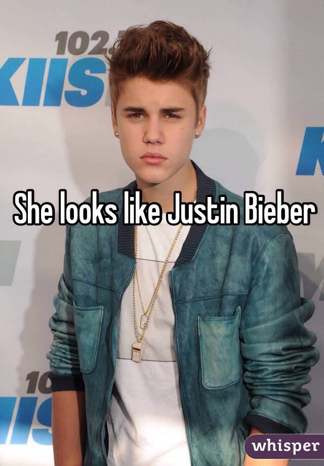 She looks like Justin Bieber