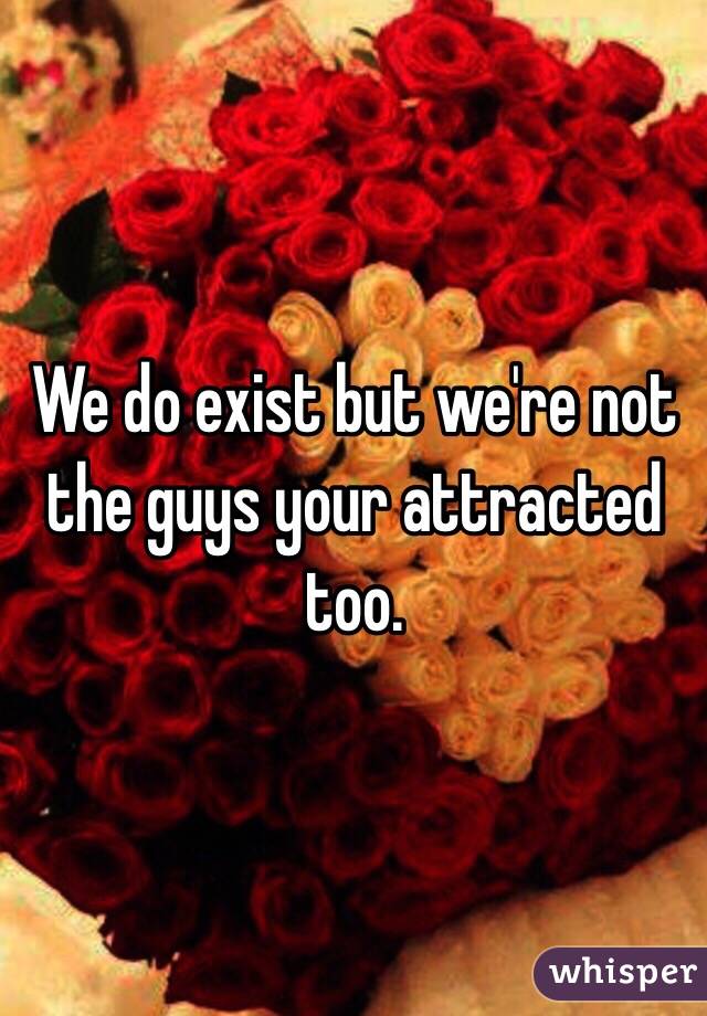 We do exist but we're not the guys your attracted too. 