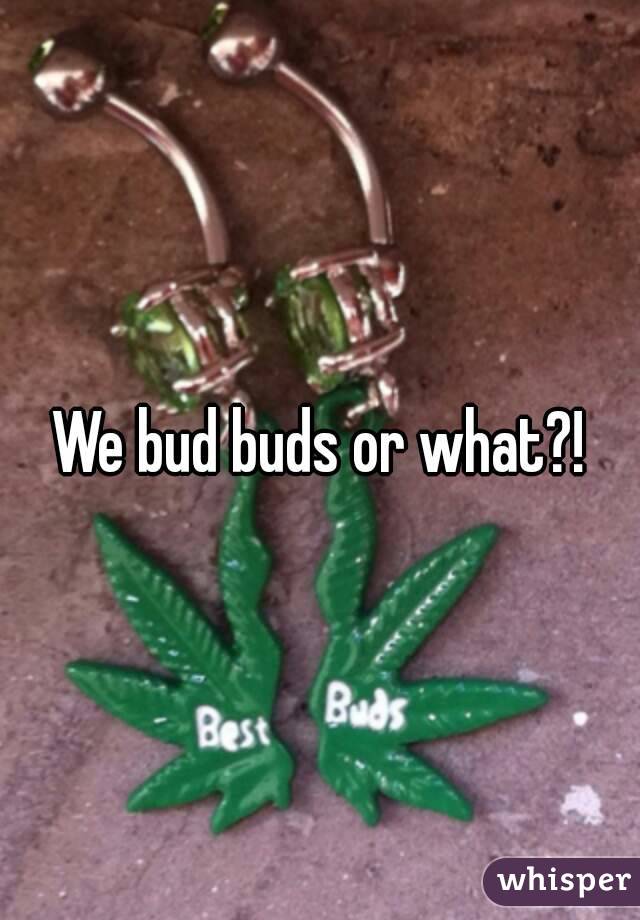 We bud buds or what?!