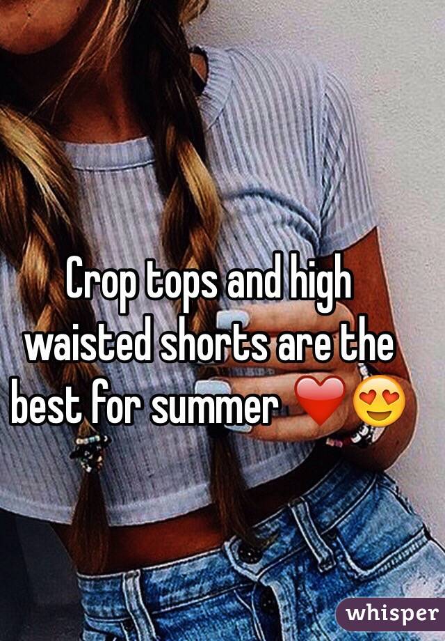 Crop tops and high waisted shorts are the best for summer ❤️😍