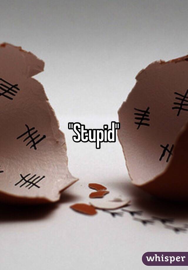 "Stupid"