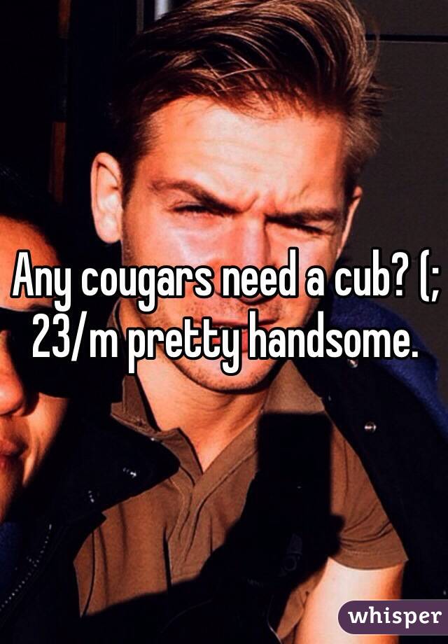 Any cougars need a cub? (; 23/m pretty handsome.